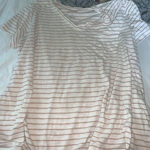 White/Mustard Yellow striped shirt